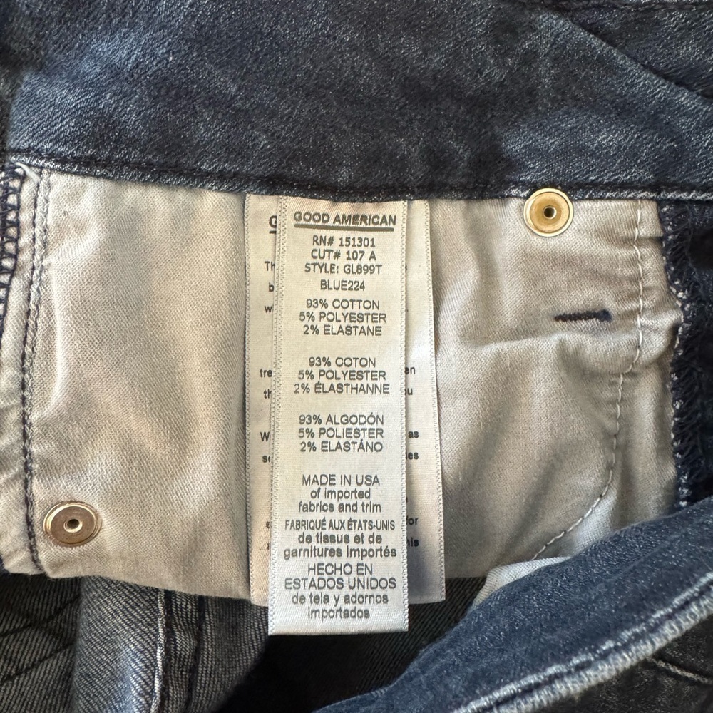 Women’s Good American good legs dark wash mid rise skinny jeans 4/27 - Picture 6 of 6